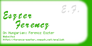 eszter ferencz business card